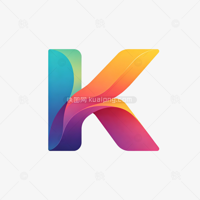 快图网原创彩色字母K开头的logo