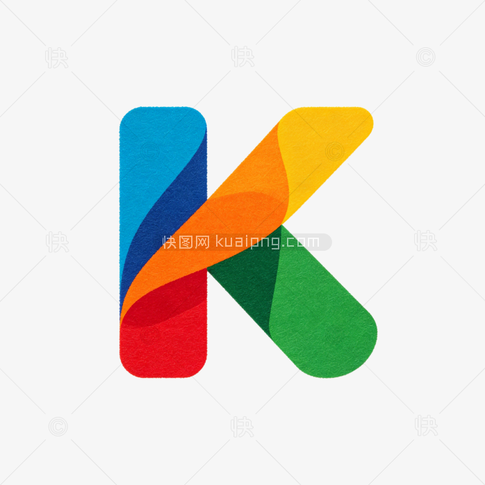 快图网原创彩色字母K开头的logo