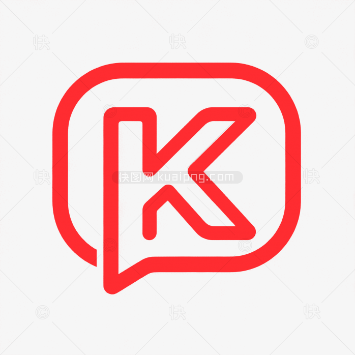 快图网原创字母K对话框结合的logo