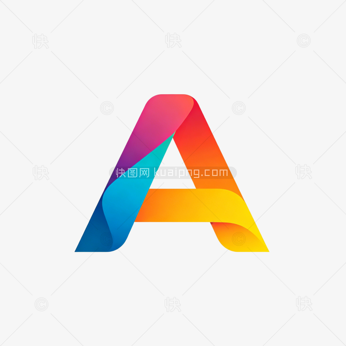 快图网原创彩色字母A素材