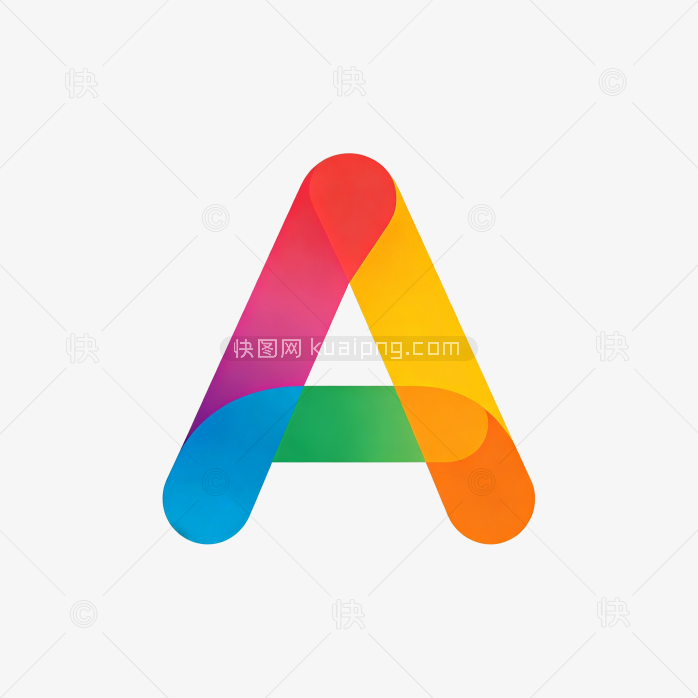 快图网原创彩色圆角字母A开头的logo