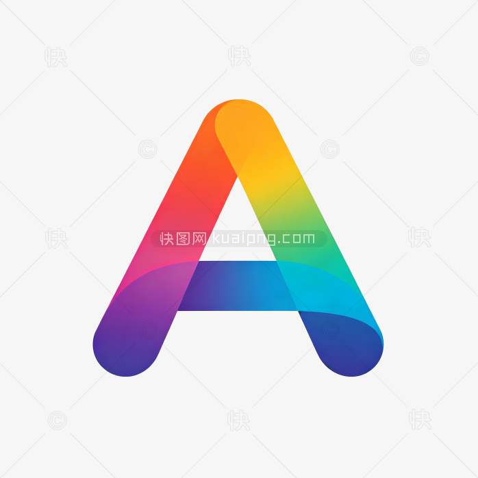 快图网原创彩色字母A素材