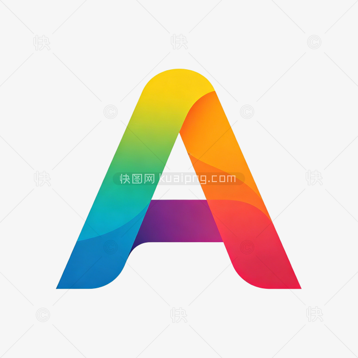 快图网原创彩色立体字母A素材