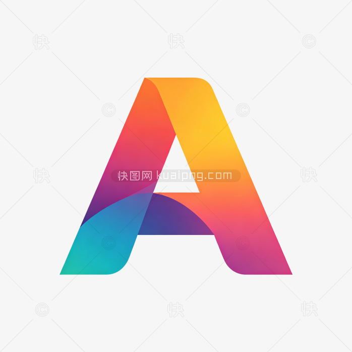 快图网原创彩色字母A开头的logo