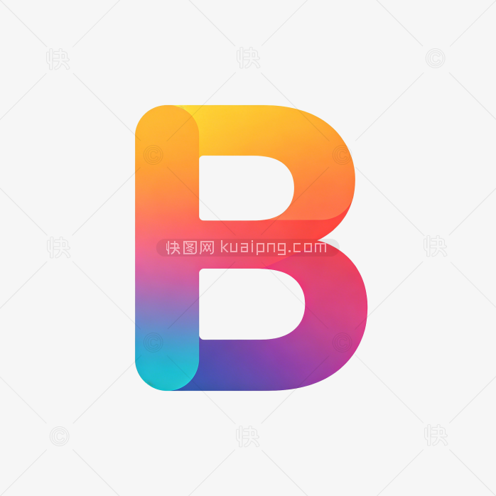 快图网原创彩色渐变字体B
