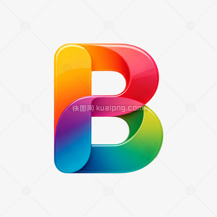 快图网原创彩色渐变字体B