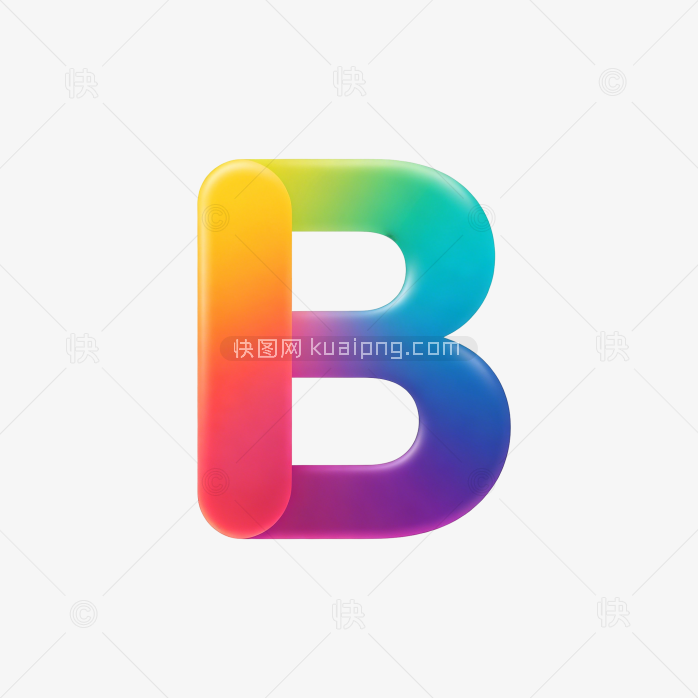 快图网原创彩色渐变字体B