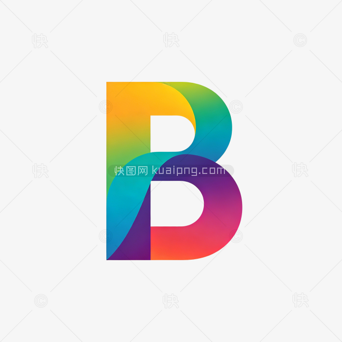 快图网原创彩色渐变字体B