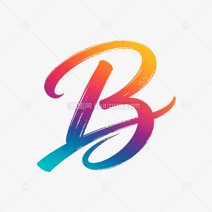 快图网原创彩色渐变字体B