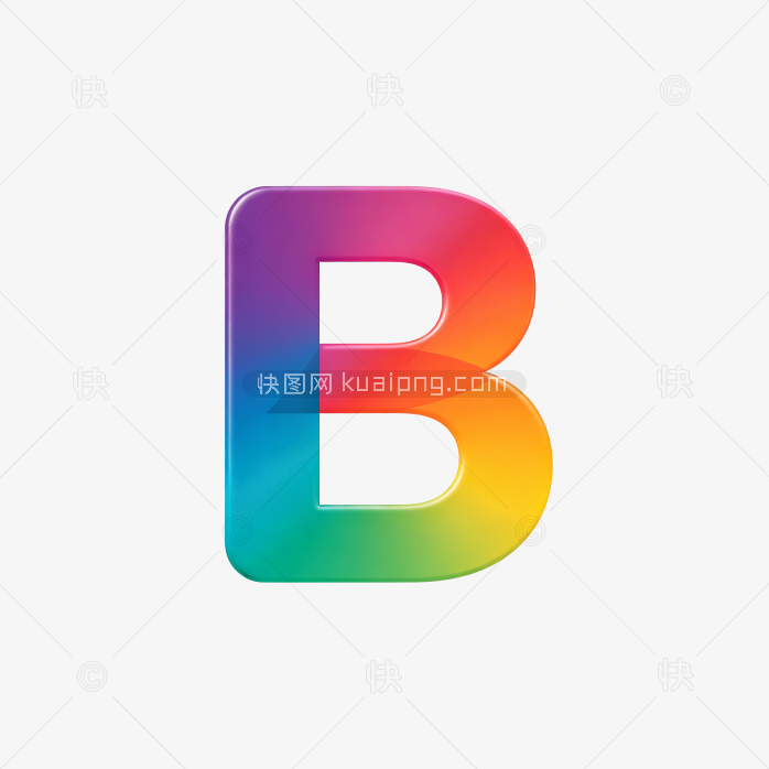 快图网原创彩色渐变字体B