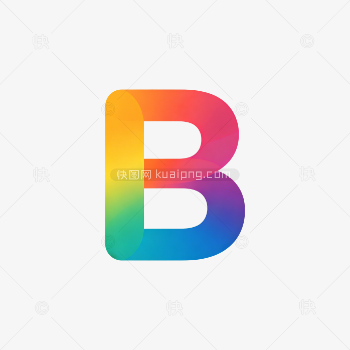 快图网原创彩色渐变字体B