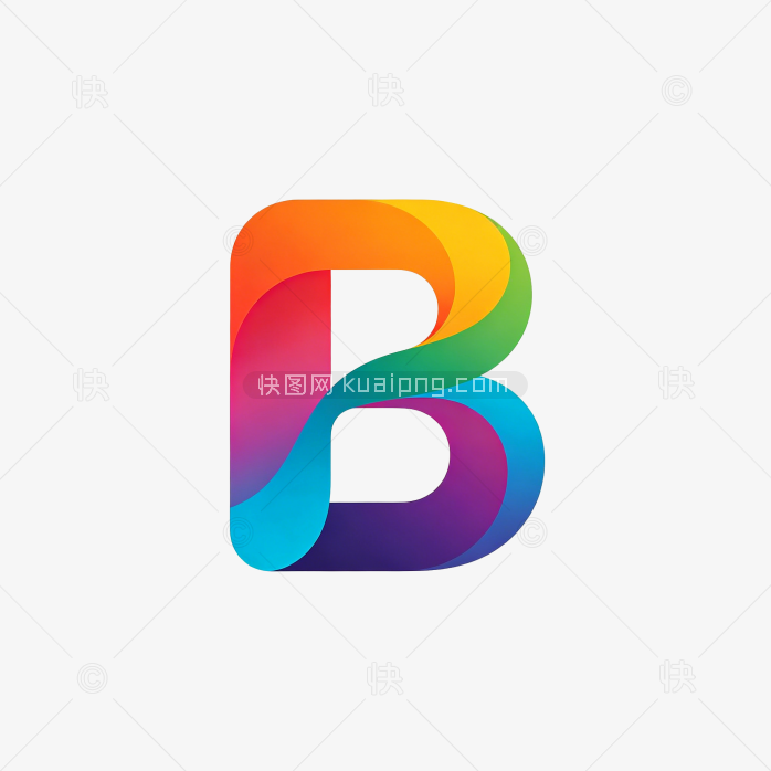 快图网原创立体字母B标志素材