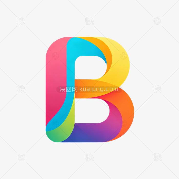 原创彩色字母Blogo图标