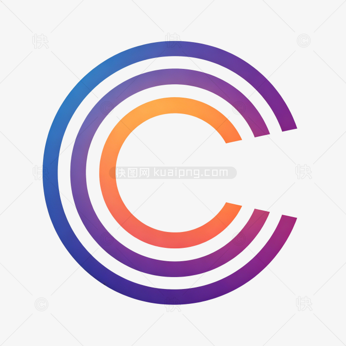 快图网原创轮廓字母C