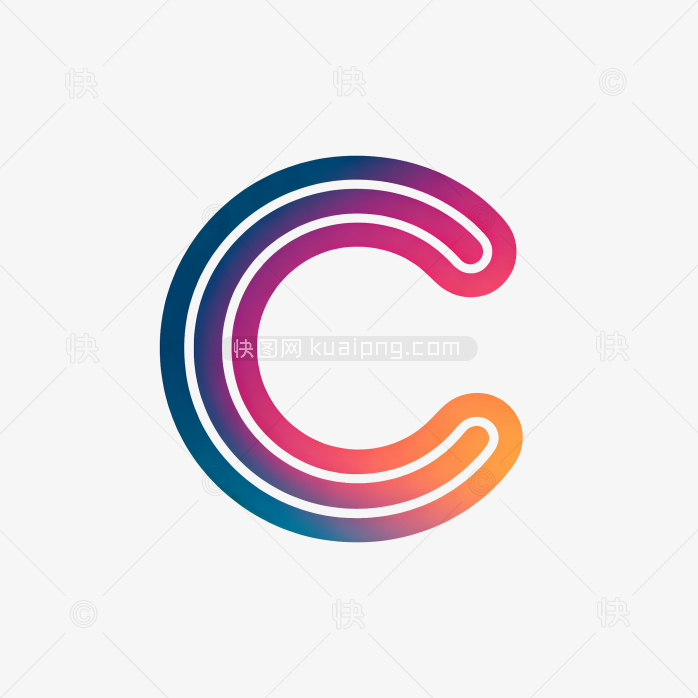 快图网原创轮廓字母C