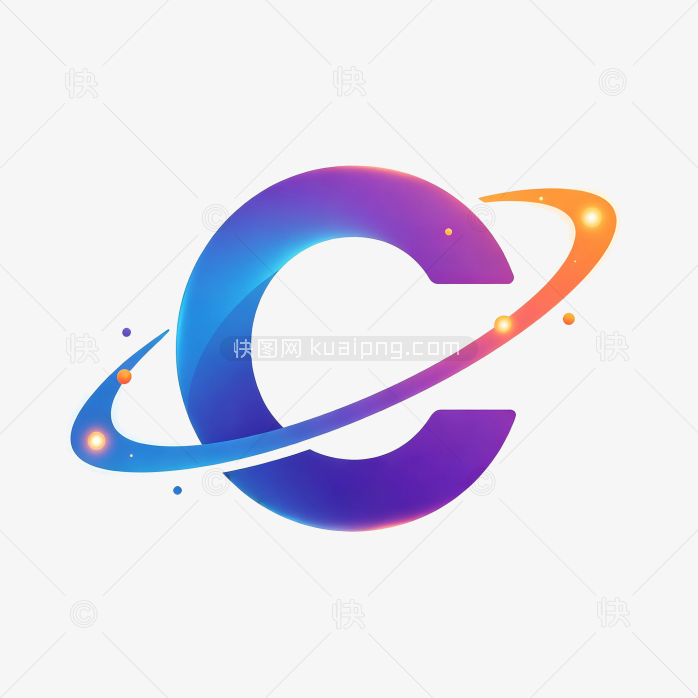 快图网原创彩色渐变字母C