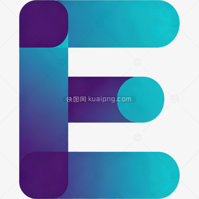 快图网原创彩色 E 字母设计 E