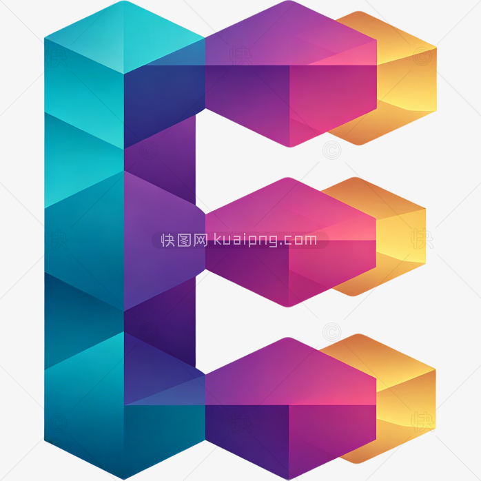 快图网原创彩色字体设计 E