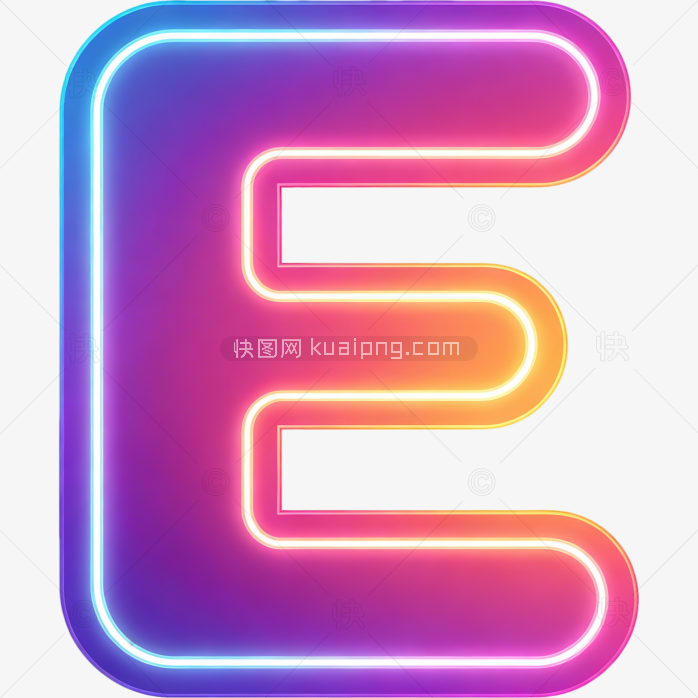 快图网原创漂亮字体字母 E