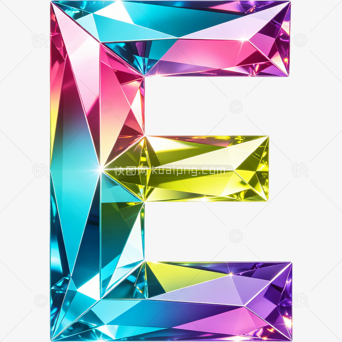 快图网原创 logo 素材字母 E