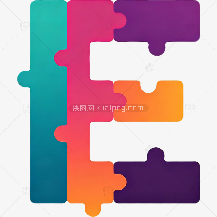 快图网原创字体艺术字彩色 E