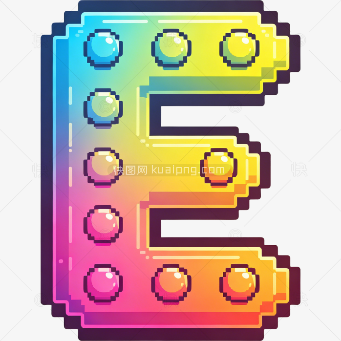 快图网原创创意字体字母设计 E