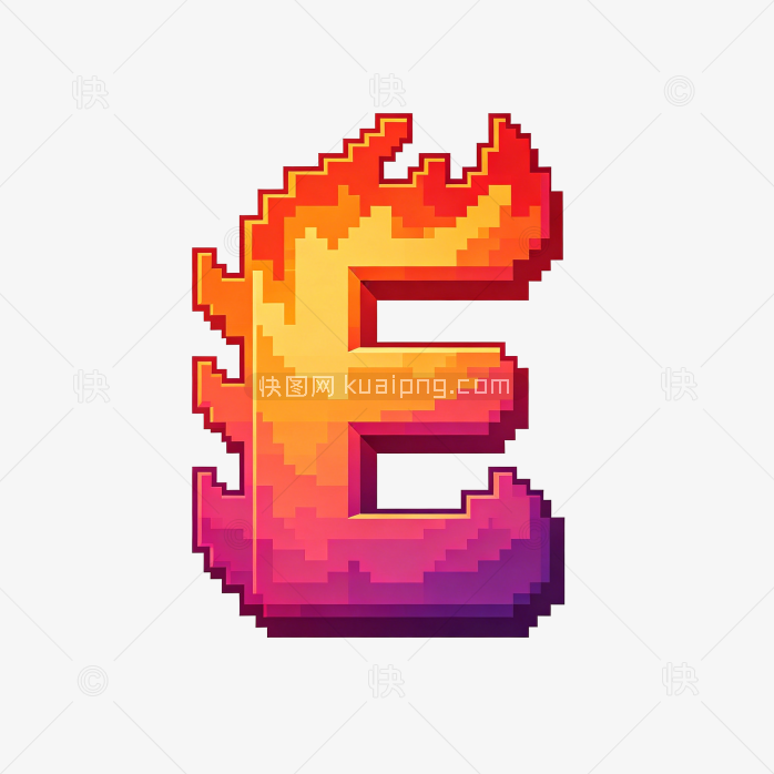 快图网原创艺术字创意彩色 E