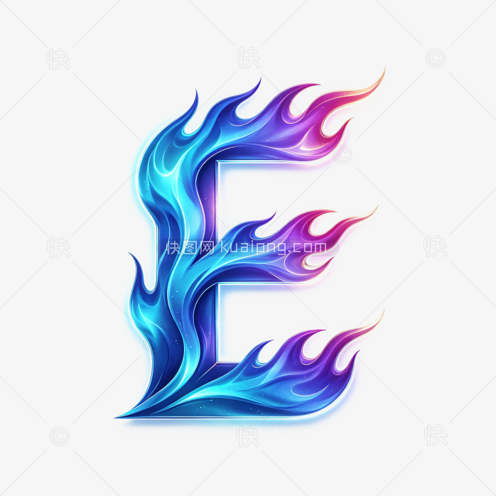 快图网原创创意字体漂亮字体字母 E