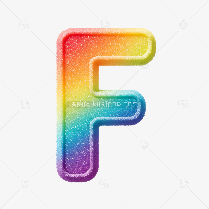 快图网原创彩色立体字母F设计