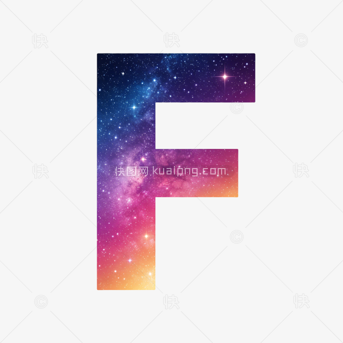 快图网原创星空字母F设计