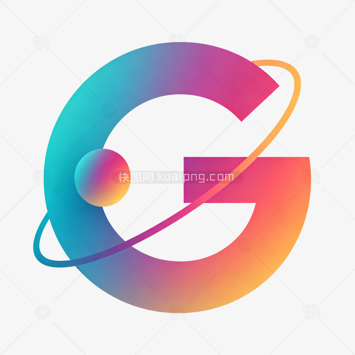 快图网原创彩色字母G开头的logo