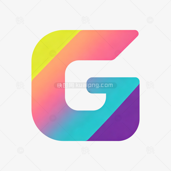 快图网原创彩色字母G开头的logo