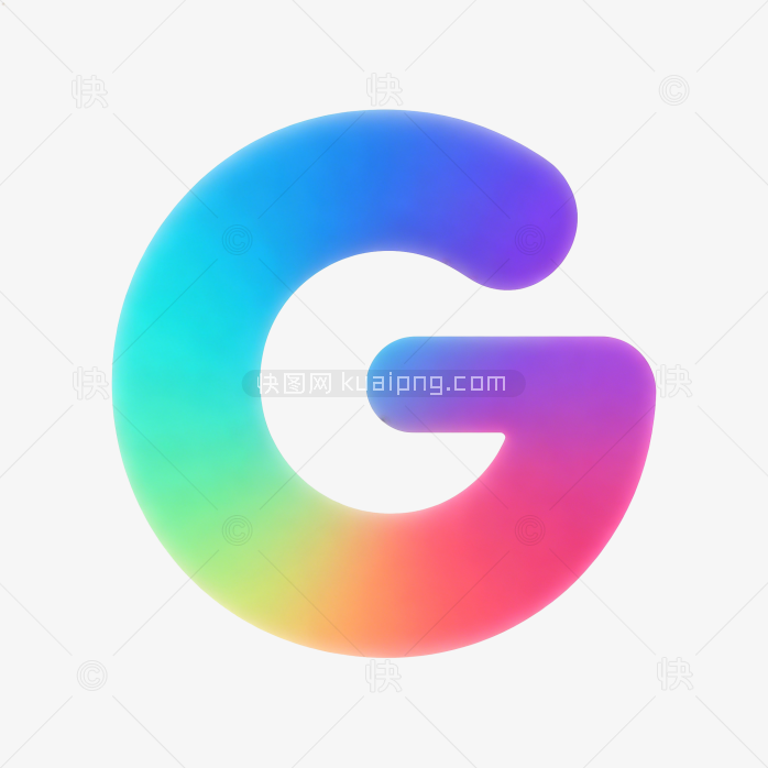 快图网原创立体彩色字母G