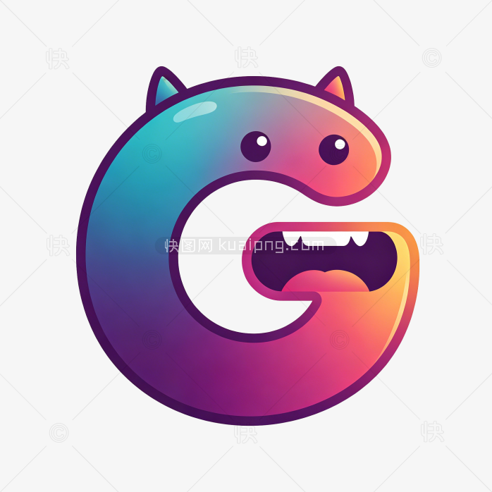 快图网原创可爱卡通字母G
