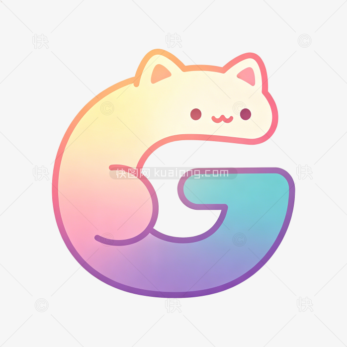 快图网原创可爱卡通字母G