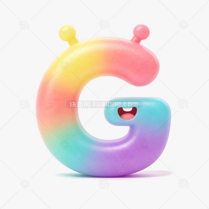 快图网原创可爱卡通字母G
