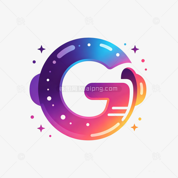 快图网原创彩色字母G开头的logo
