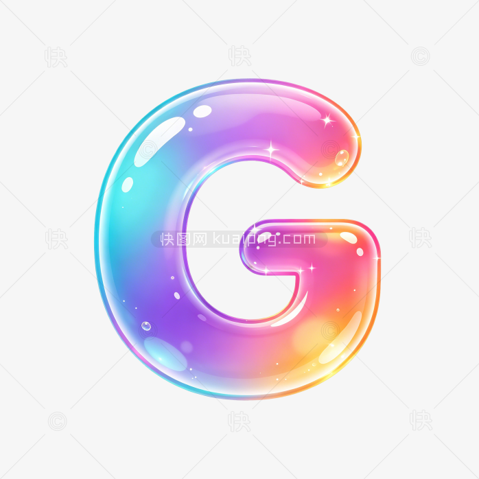 快图网原创立体彩色字母G