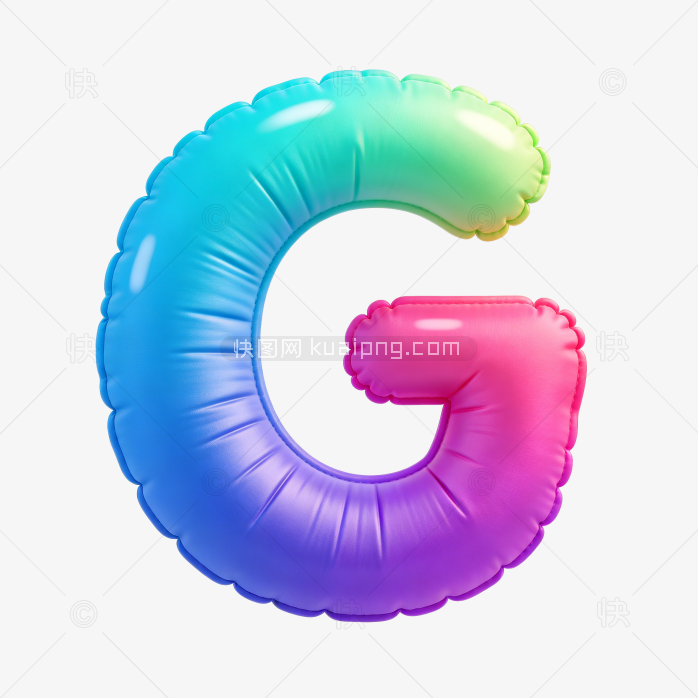 快图网原创立体彩色字母G