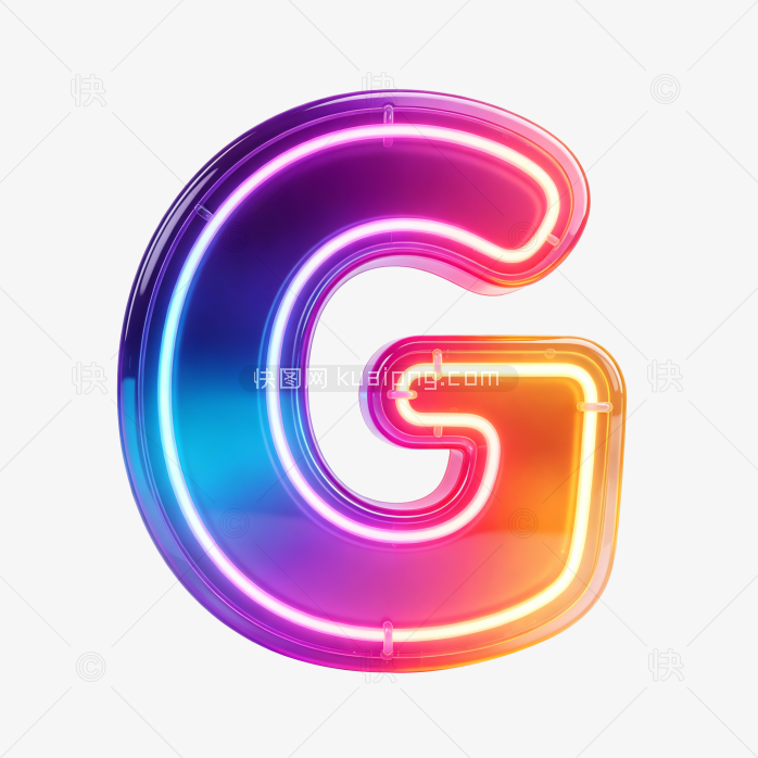 快图网原创立体彩色字母G