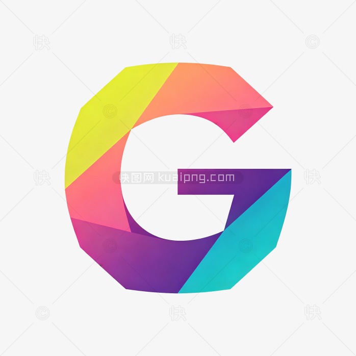 快图网原创彩色字母G开头的logo