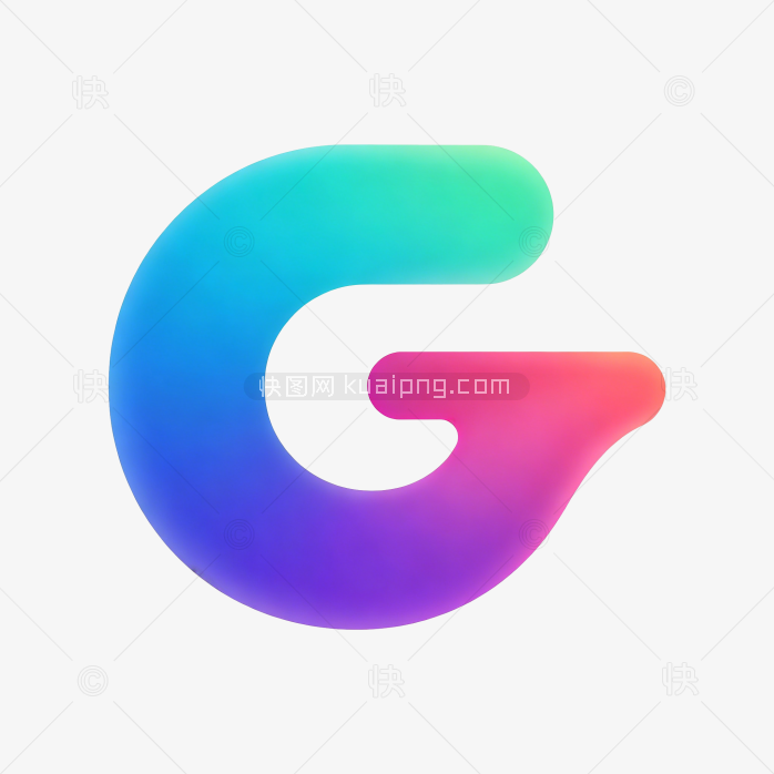 快图网原创彩色字母G开头的logo