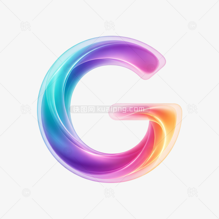 快图网原创立体彩色字母G
