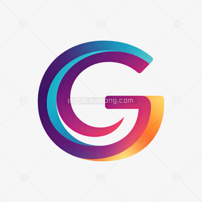 快图网原创彩色字母G开头的logo
