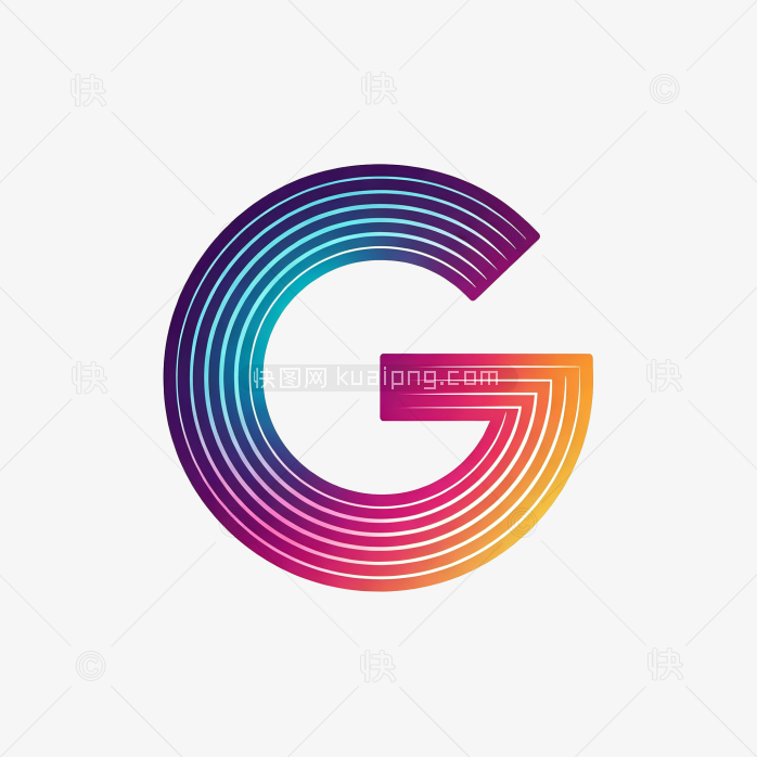 快图网原创彩色字母G开头的logo