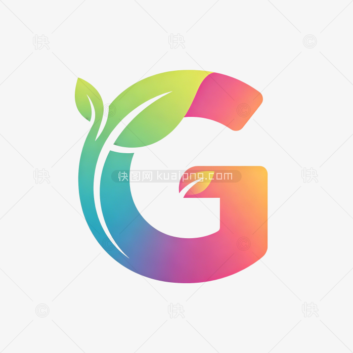 快图网原创彩色字母G开头的logo