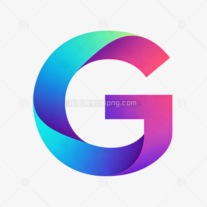原创彩色立体字母G