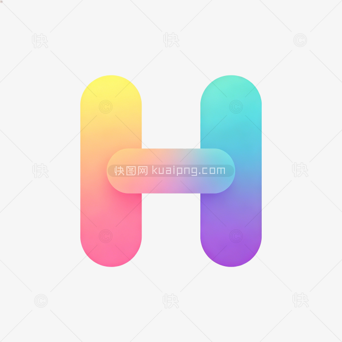 快图网原创卡通字母H