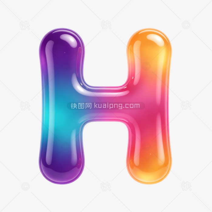 快图网原创卡通字母H