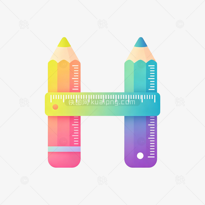 快图网原创卡通字母H